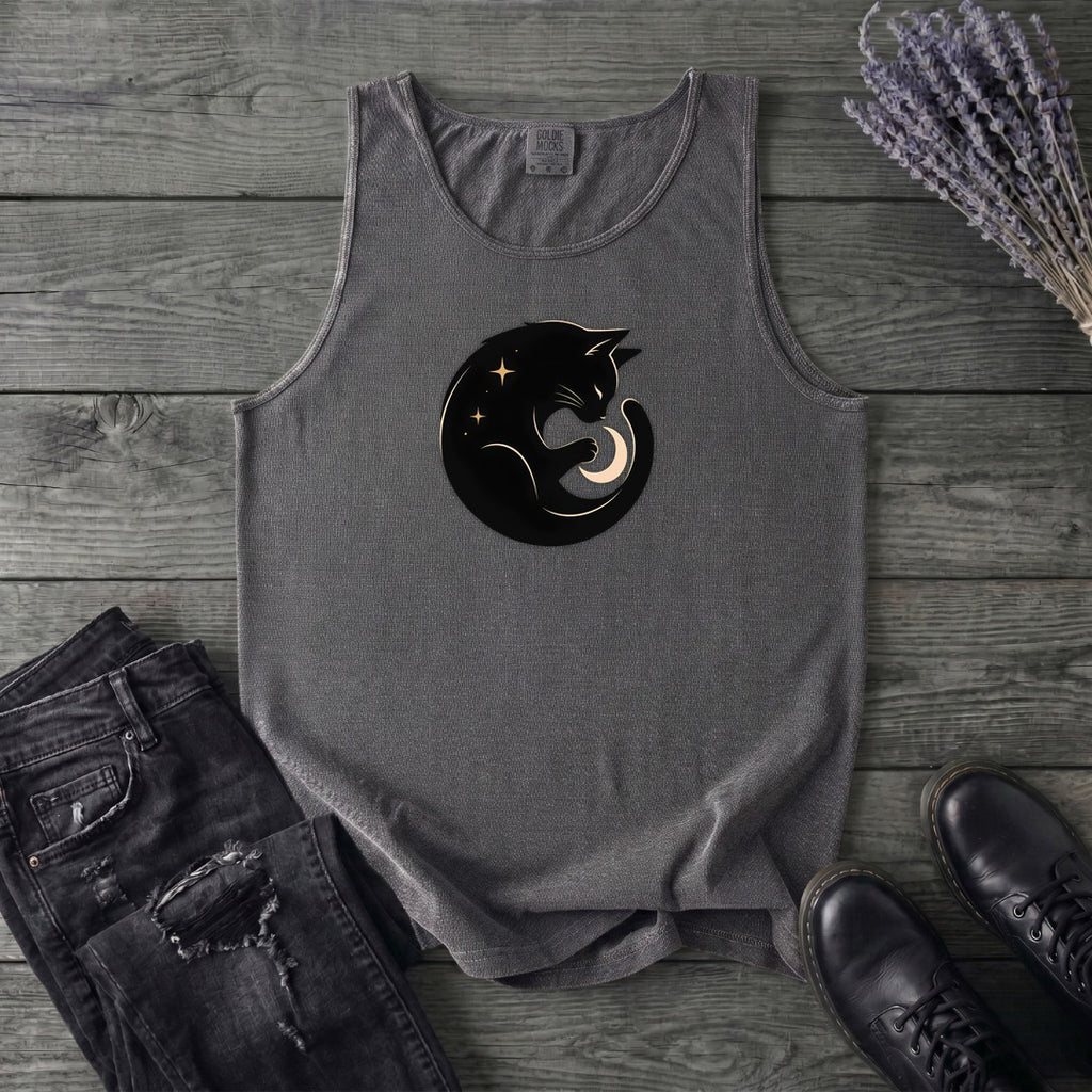 Cat and Moon Tank Top