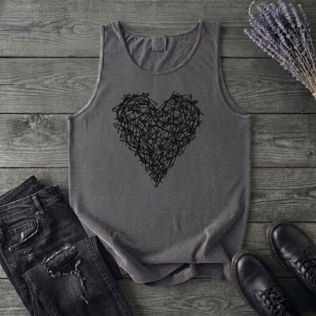 Safety Pin Heart Tank Top
