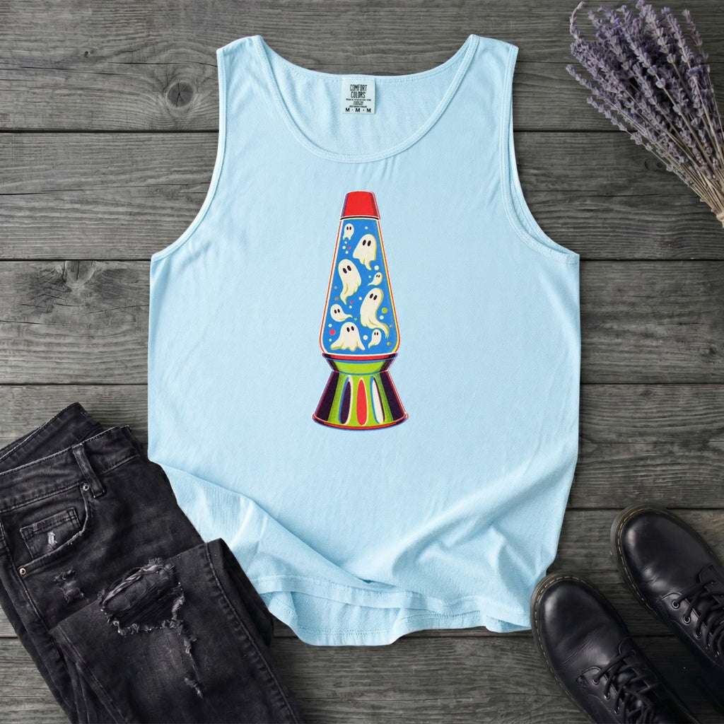 Groovy Ghost Glow Lamp Tank Top