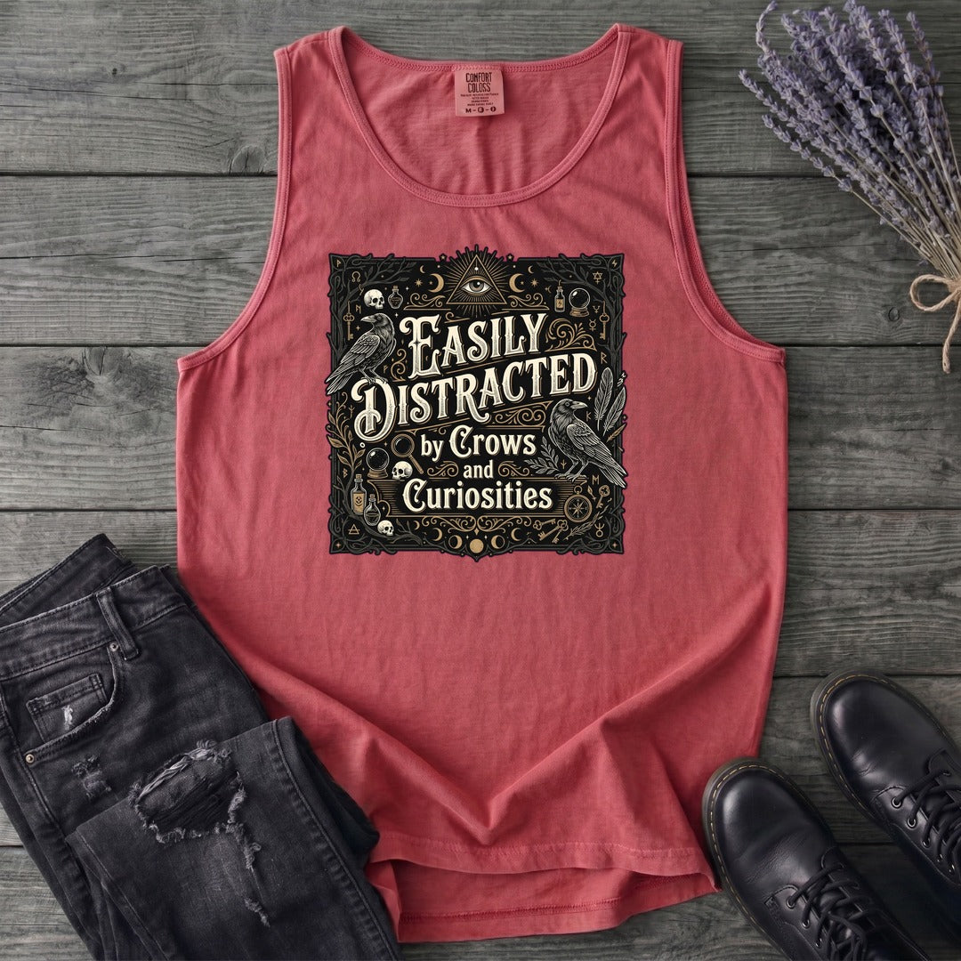 Easily Distracted By Crows and Curiosities Tank Top