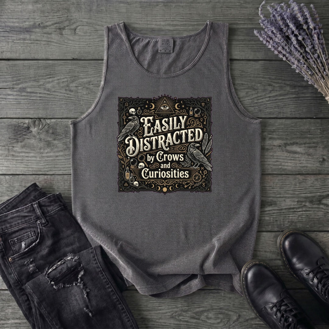 Easily Distracted By Crows and Curiosities Tank Top