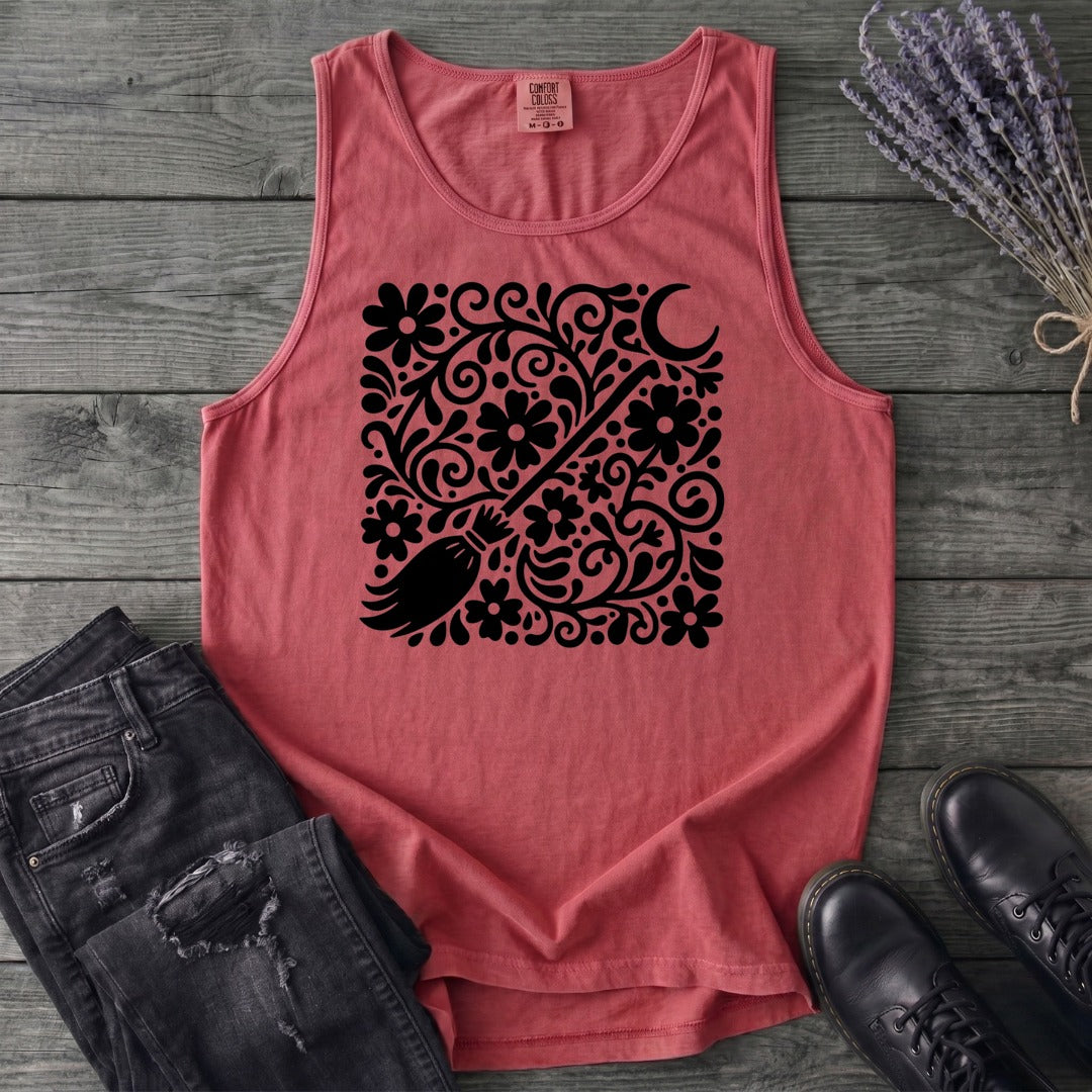 Witch's Broom Floral Tank Top
