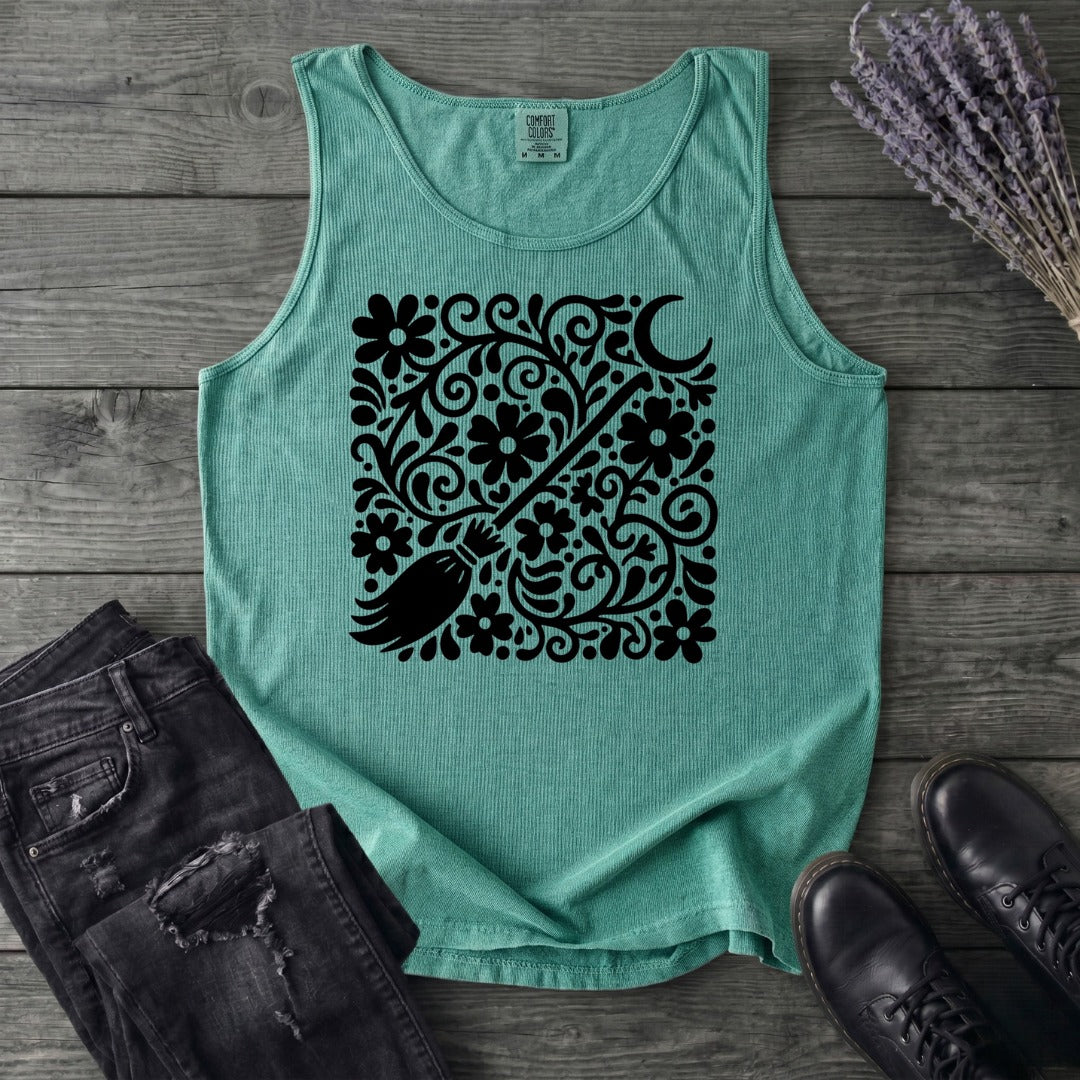 Witch's Broom Floral Tank Top