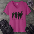 Murder In Progress Crows V-Neck T-Shirt