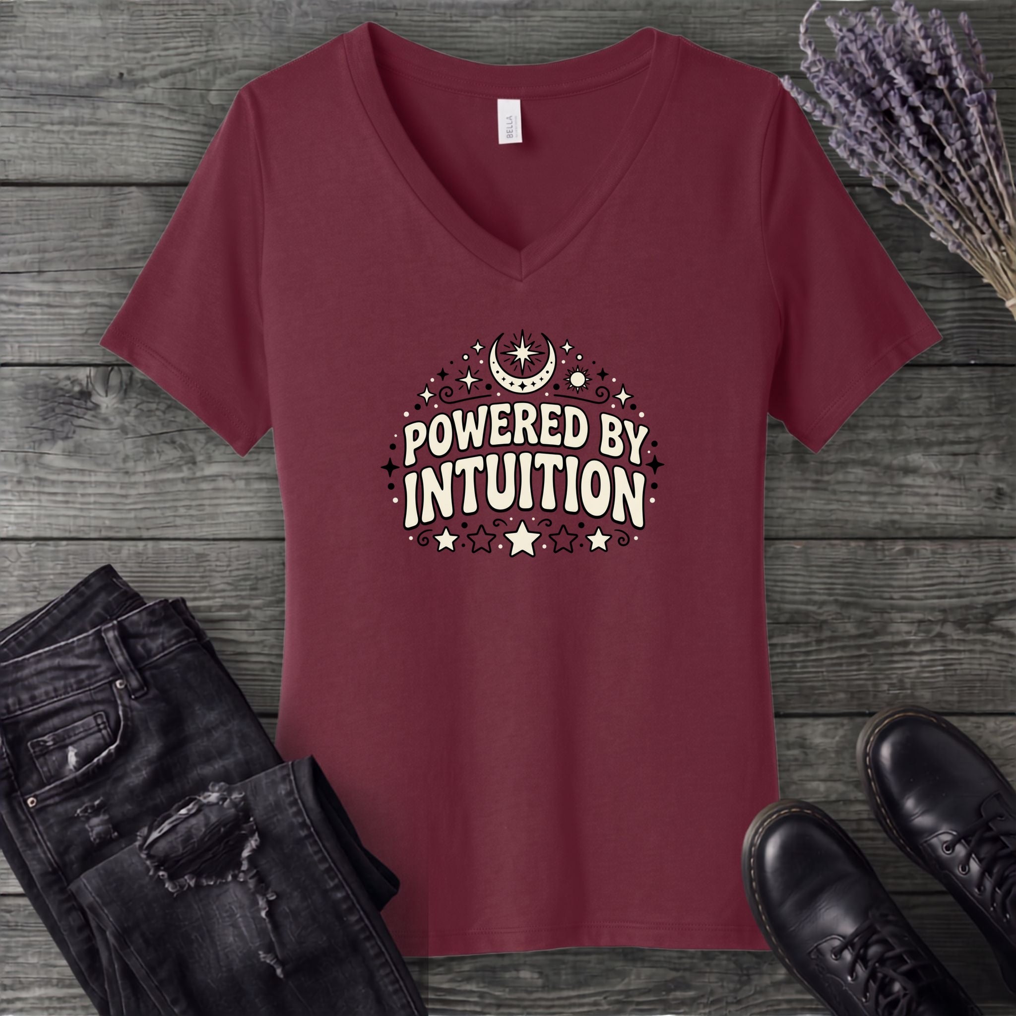 Powered By Intuition V-Neck T-Shirt