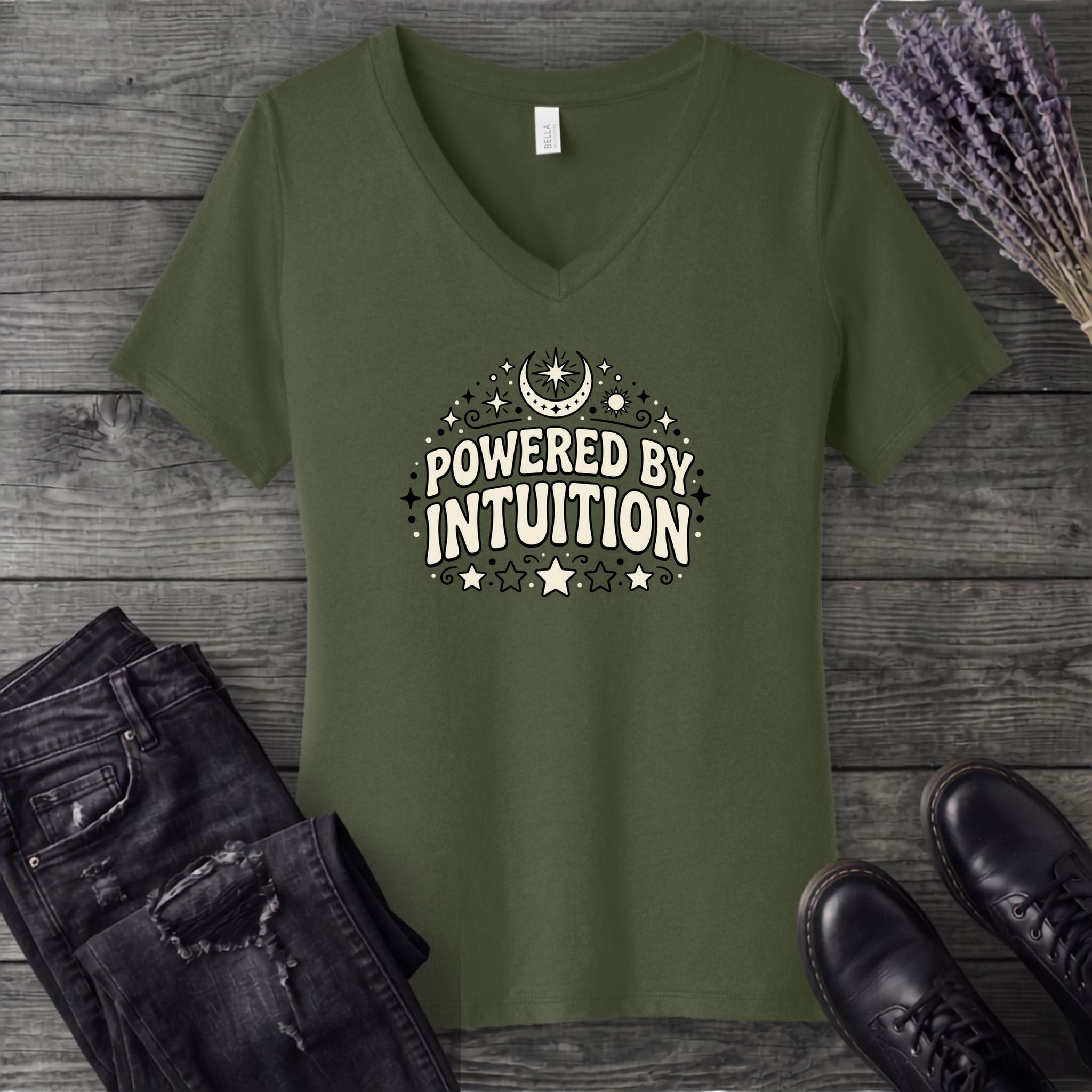 Powered By Intuition V-Neck T-Shirt