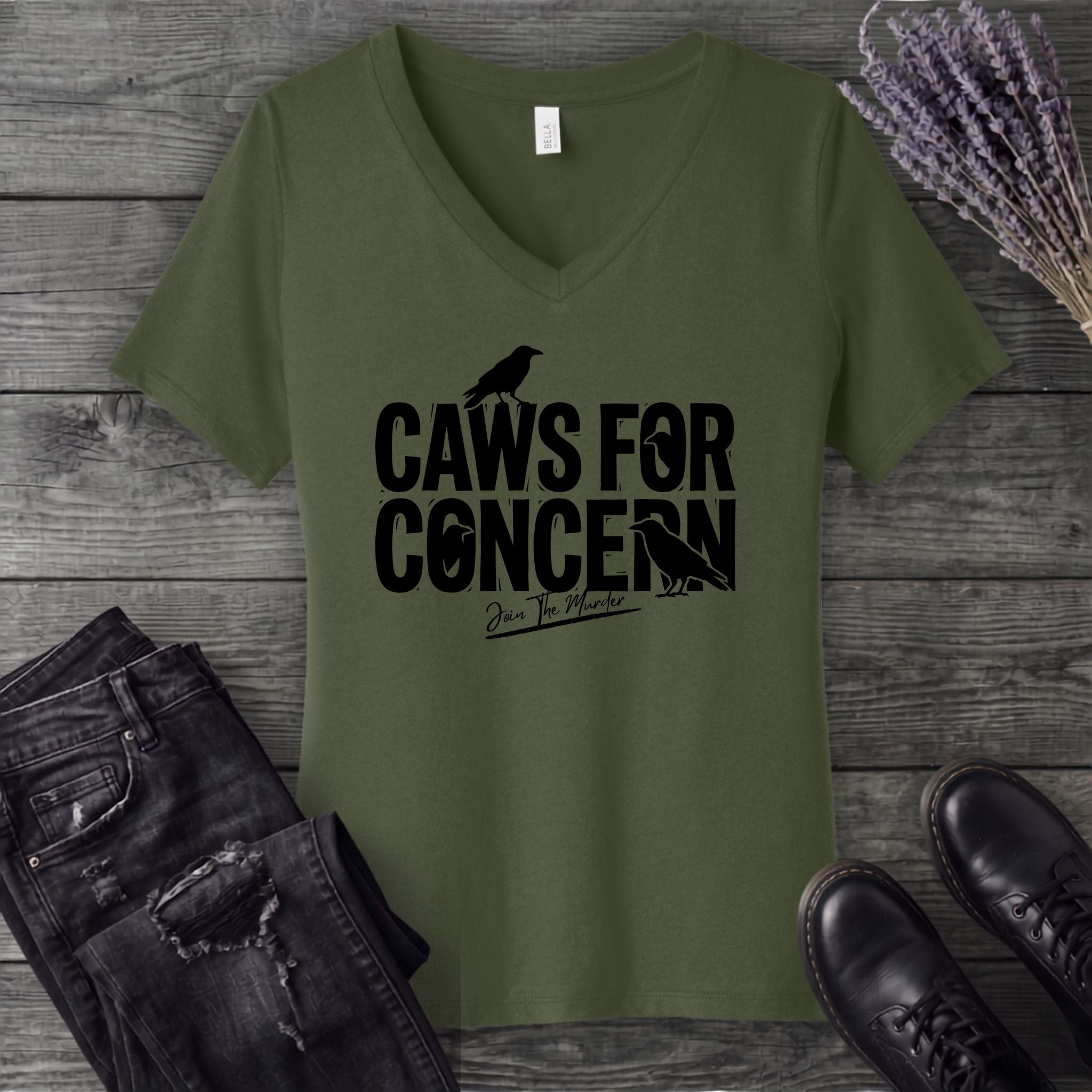 Caws For Concern V-Neck T-Shirt