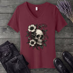 Skull Bleeding Hearts V-Neck T-Shirt