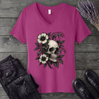Skull Bleeding Hearts V-Neck T-Shirt