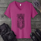 Art Nouveau Goddess V-Neck T-Shirt