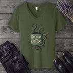 Release The Caffeine V-Neck T-Shirt