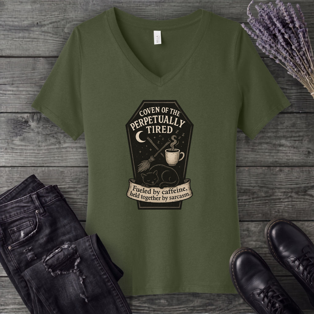 Coven Of The Perpetually Tired V-Neck T-Shirt