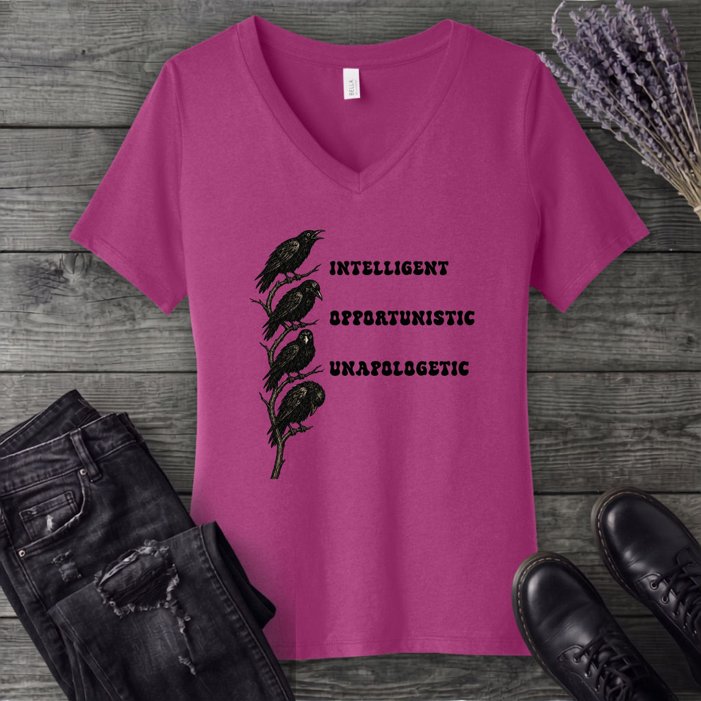 Intelligent Opportunistic Unapologetic V-Neck T-Shirt