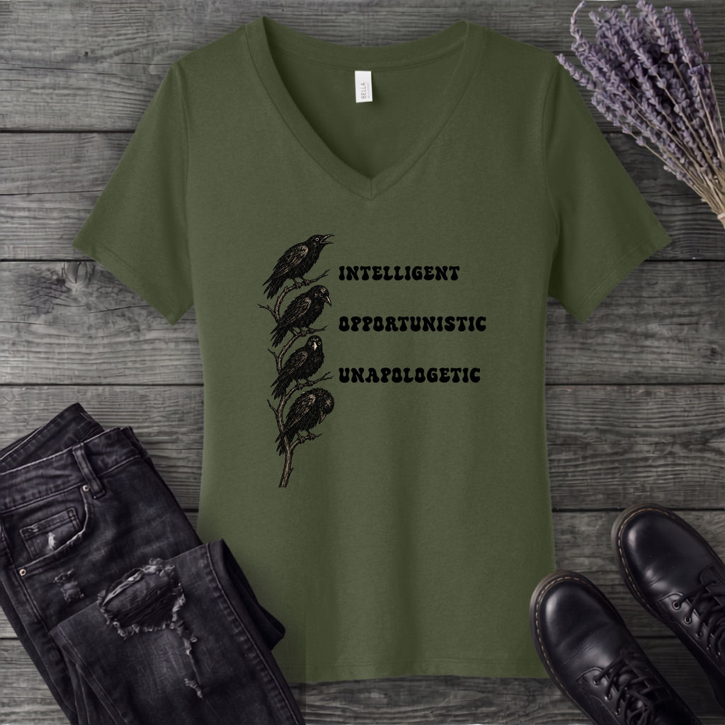 Intelligent Opportunistic Unapologetic V-Neck T-Shirt