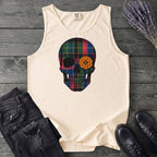 Bright Plaid Skull Tank Top