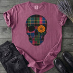 Bright Plaid Skull T-Shirt