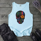 Bright Plaid Skull Tank Top