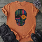Bright Plaid Skull T-Shirt