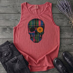Bright Plaid Skull Tank Top