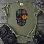 Bright Plaid Skull T-Shirt
