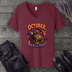 October Is Calling V-Neck T-Shirt