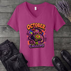 October Is Calling V-Neck T-Shirt