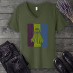 Ghost Stripes V-Neck T-Shirt