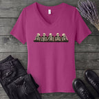 Skeletal Audience V-Neck T-Shirt