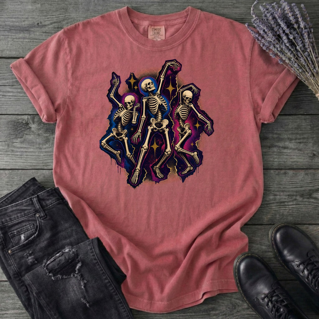 Textured Dancing Skeletons T-Shirt