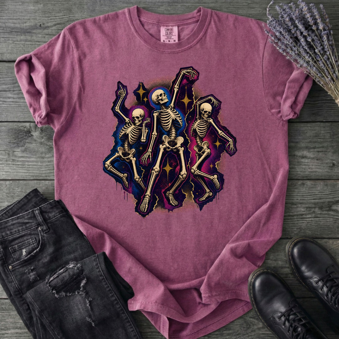 Textured Dancing Skeletons T-Shirt