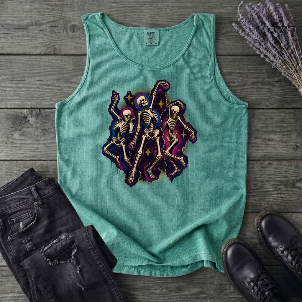 Textured Dancing Skeletons Tank Top