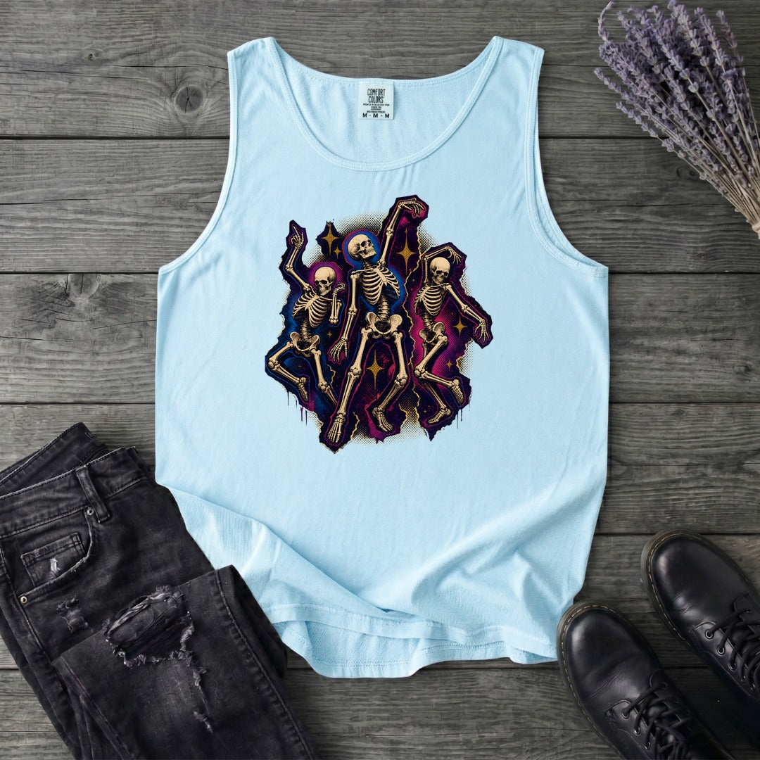 Textured Dancing Skeletons Tank Top