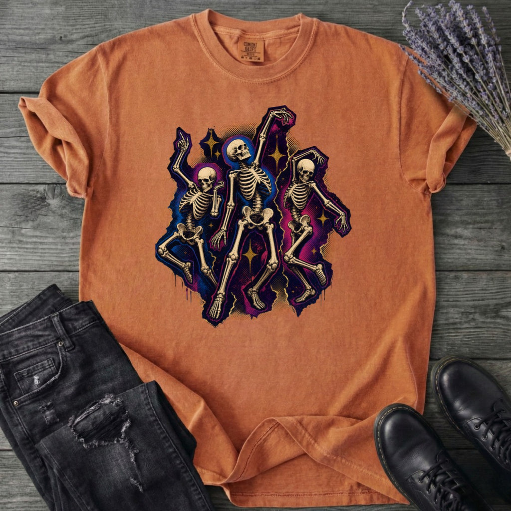 Textured Dancing Skeletons T-Shirt