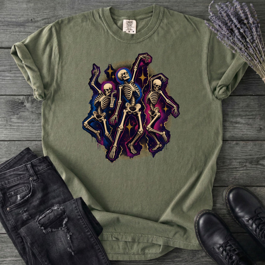 Textured Dancing Skeletons T-Shirt