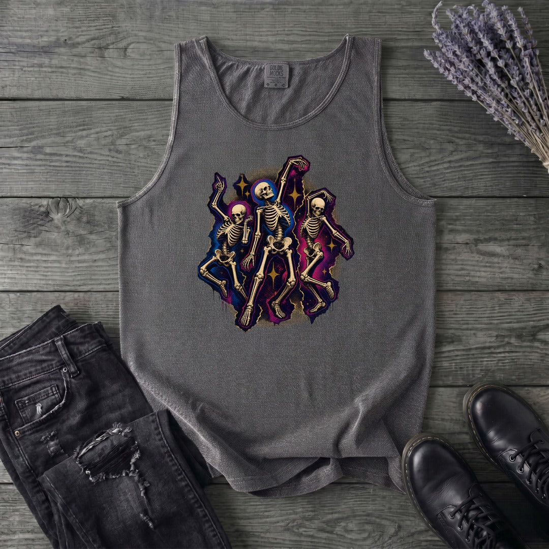 Textured Dancing Skeletons Tank Top