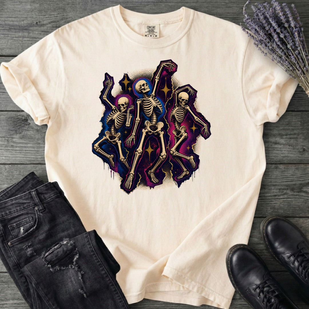 Textured Dancing Skeletons T-Shirt
