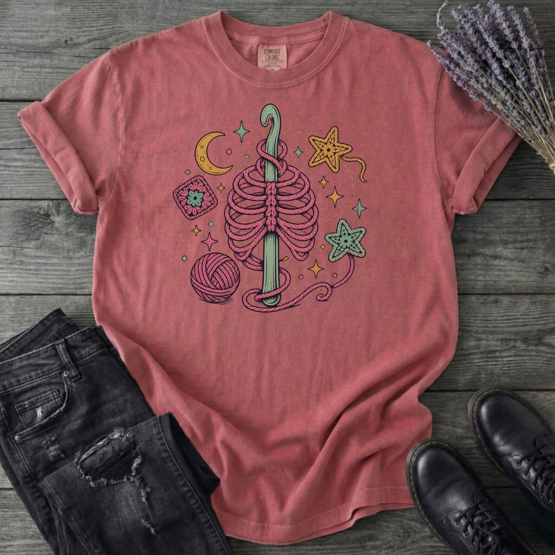 Ribbed Crochet T-Shirt