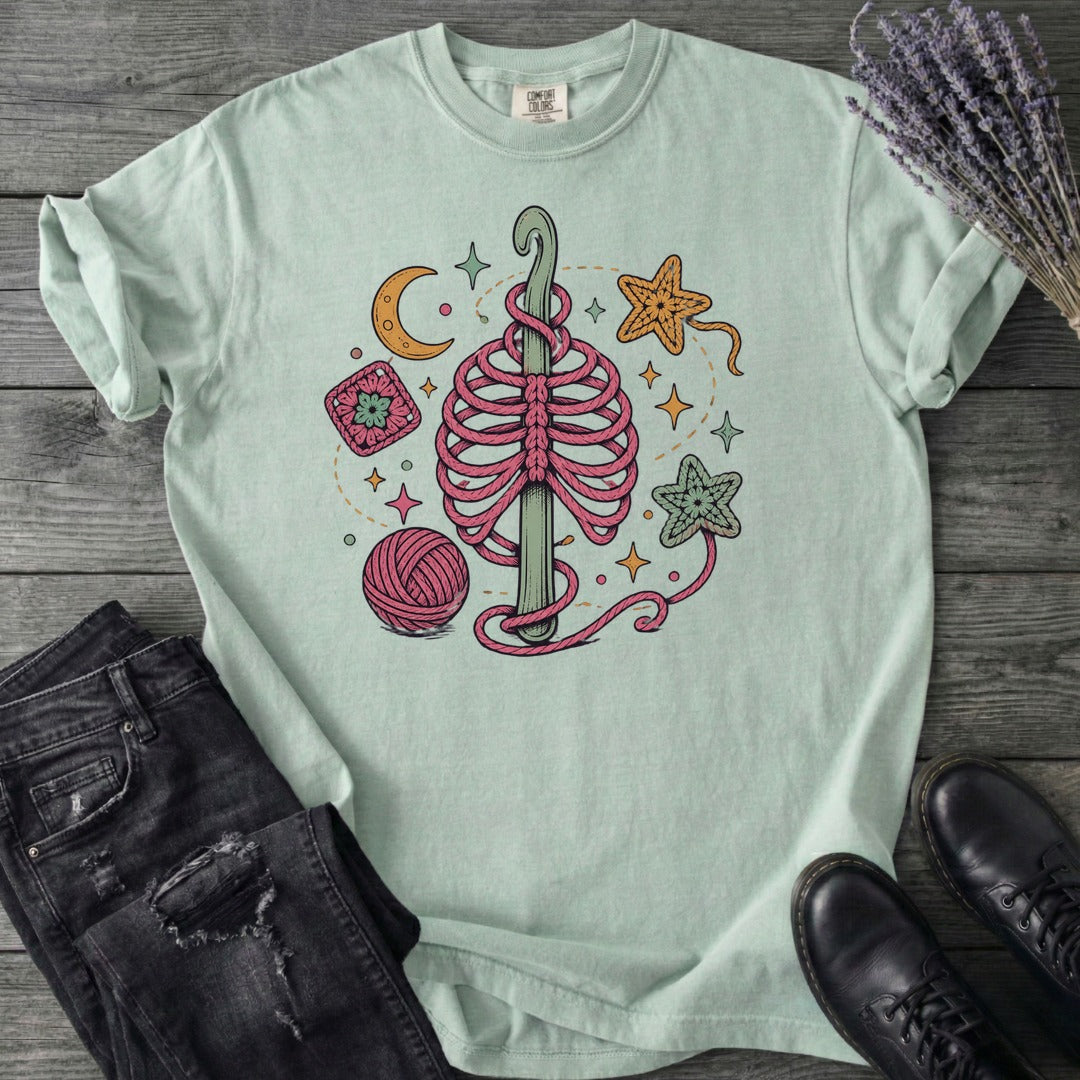 Ribbed Crochet T-Shirt