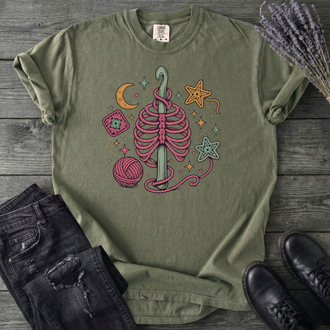 Ribbed Crochet T-Shirt