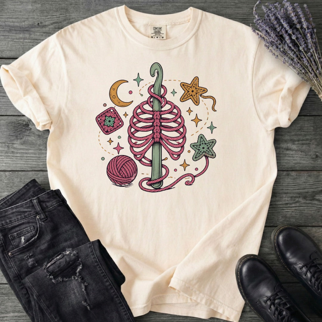 Ribbed Crochet T-Shirt