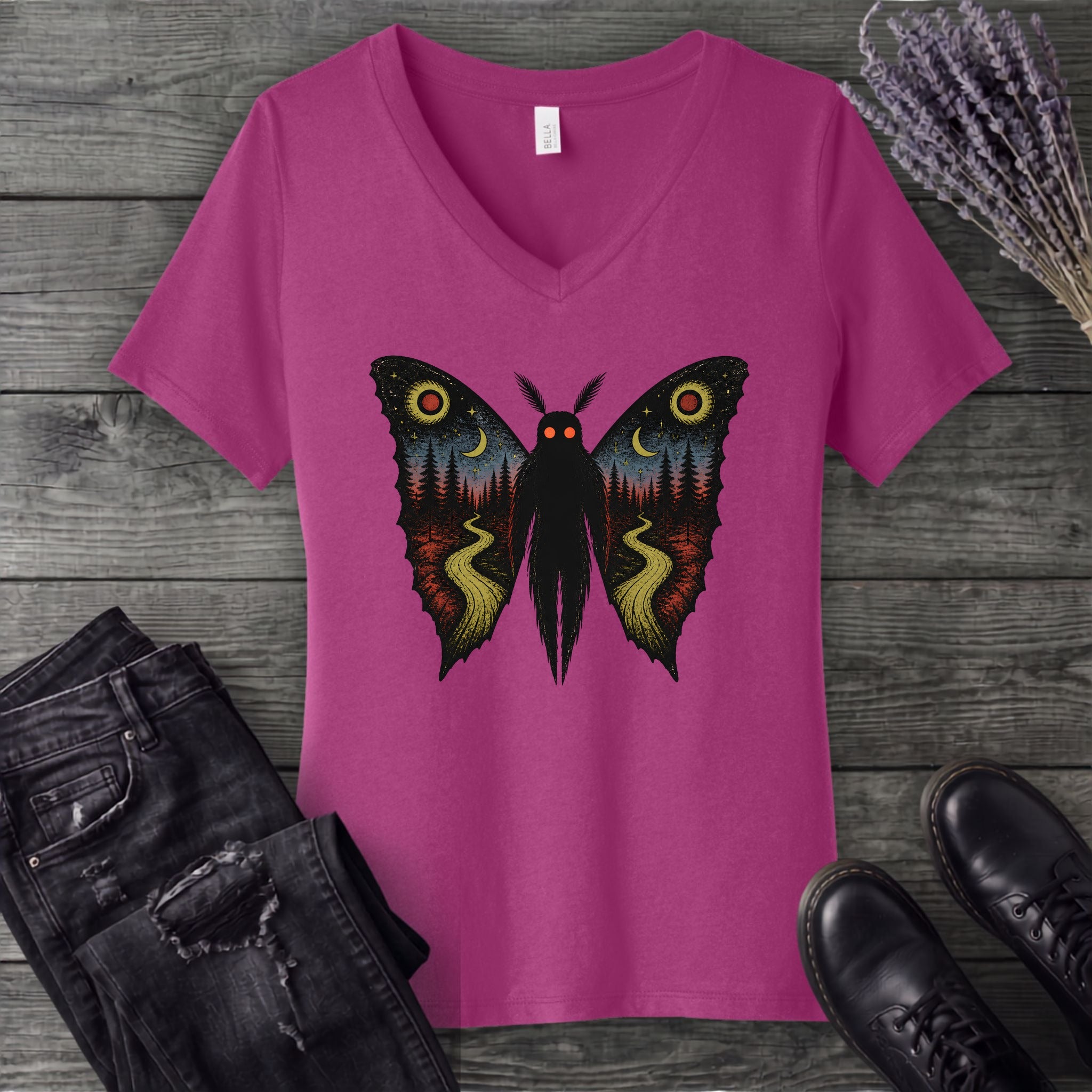 Mothman Trails V-Neck T-Shirt