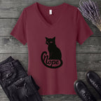 Nope Cat V-Neck T-Shirt