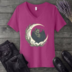 Mom And Baby Bat V-Neck T-Shirt