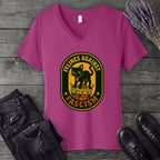 Felines Against Fascism V-Neck T-Shirt