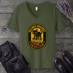 Felines Against Fascism V-Neck T-Shirt