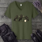 Raven Band Rock V-Neck T-Shirt