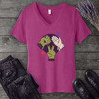 Classic Monster Rock Paper Scissor Game V-Neck T-Shirt