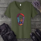 Haunted Carabiner V-Neck T-Shirt