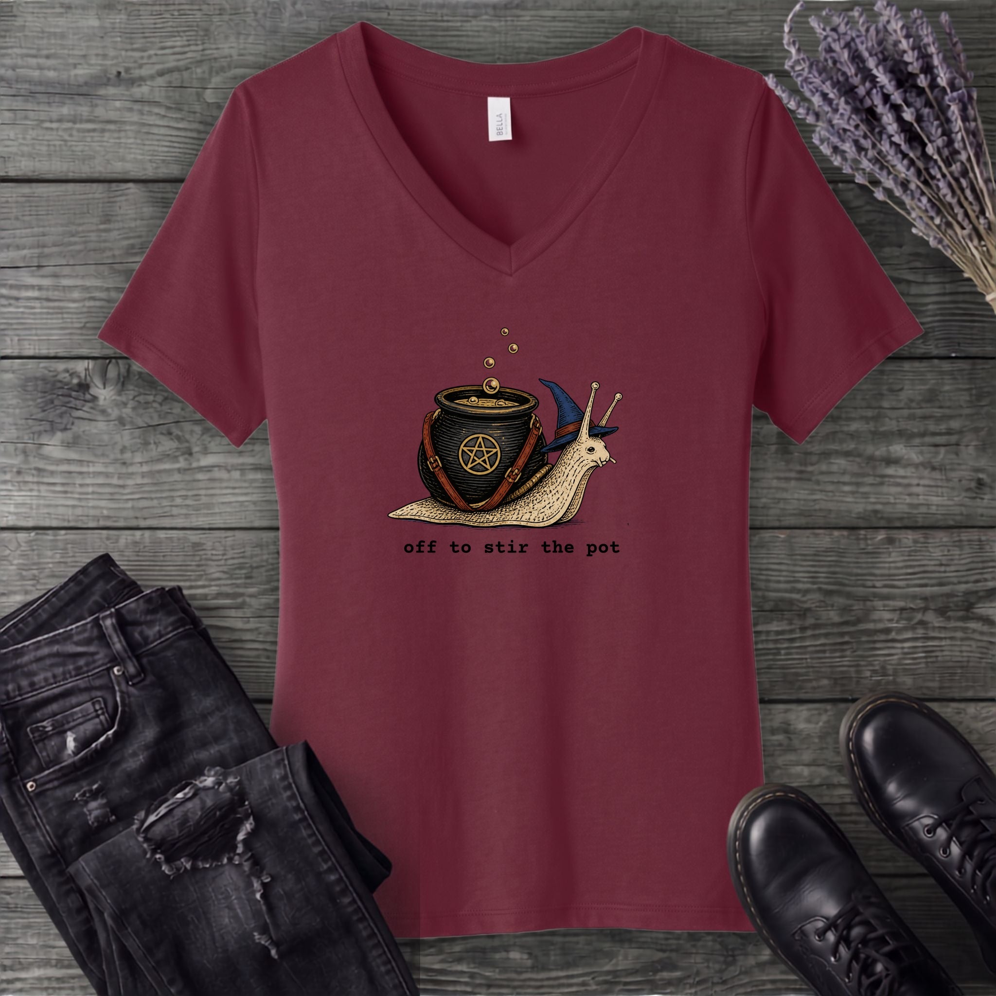 Off To Stir The Pot V-Neck T-Shirt