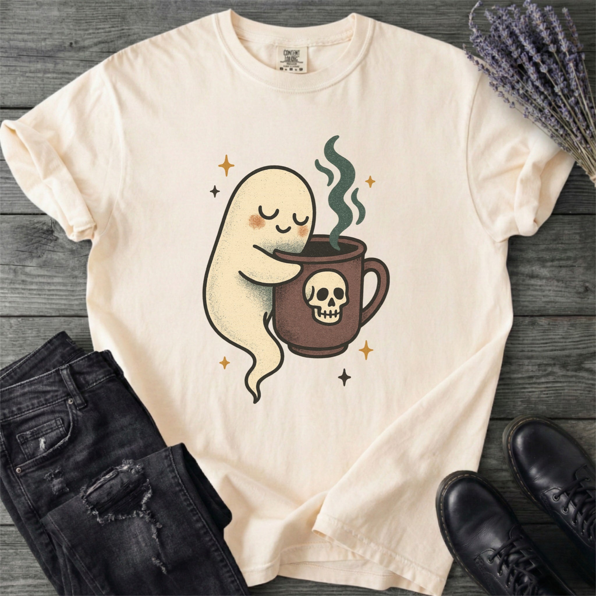 Ghost Coffee Hug T-Shirt